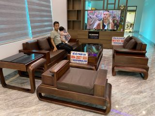 Bàn ghế sofa gỗ tự nhiên
