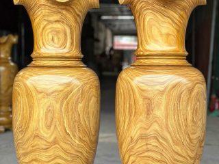 Lộc bình gỗ cẩm vàng cao 1m8