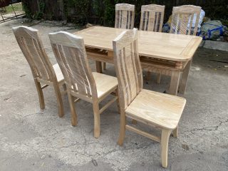 bàn ăn 6 ghế hình chữ nhật