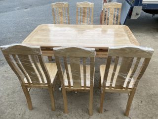 bàn ăn 6 ghế hình chữ nhật