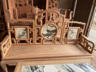 Bộ bàn ghế móc mỏ gỗ tự nhiên