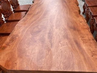 bàn ăn nguyên khối 10 ghế hoàng gia