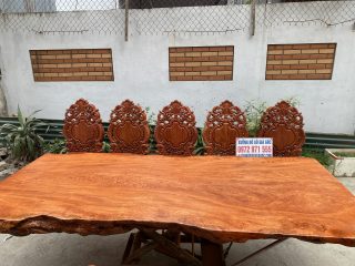 bàn ăn nguyên khối 10 ghế hoàng gia