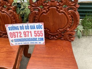 bàn ăn nguyên khối 10 ghế hoàng gia