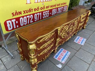 kệ tivi hoàng gia dát vàng