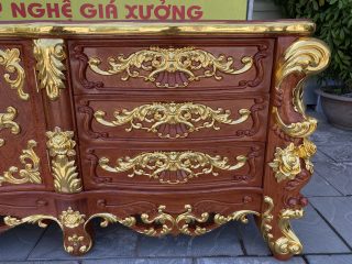 kệ tivi hoàng gia dát vàng