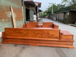 Sofa chân pháo gỗ hương