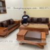 SFU1 Sofa chân thuyền bộ góc gỗ hương đá (em Trung, Hà Nội)