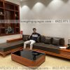 Sofa chân troãi góc L gỗ hương đá SFL4 (A Chiến Hà Nội)