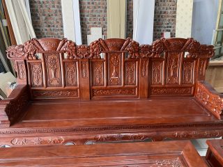 Bàn ghế Âu Á Kim tiền gỗ hương