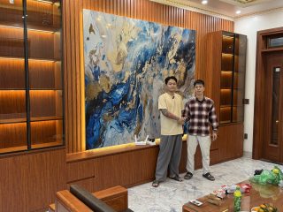 Vách trang trí phòng khách