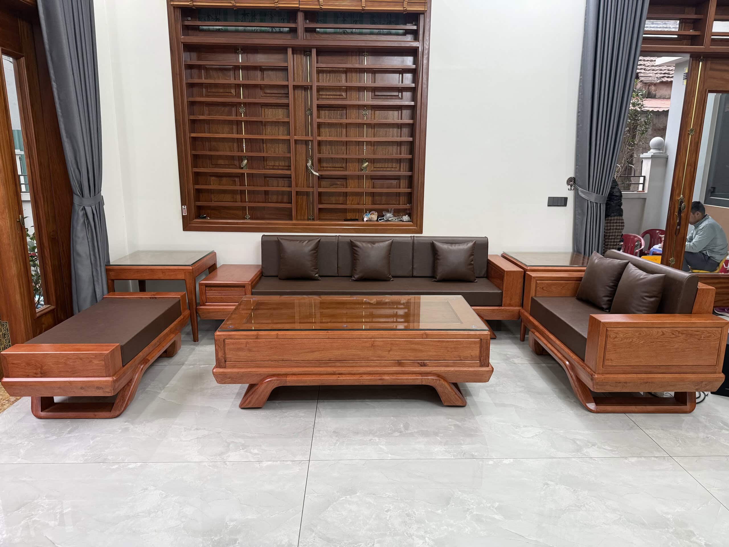 Bộ sofa Du thuyền gỗ hương
