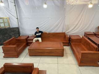 bộ sofa pháo đài gỗ hương
