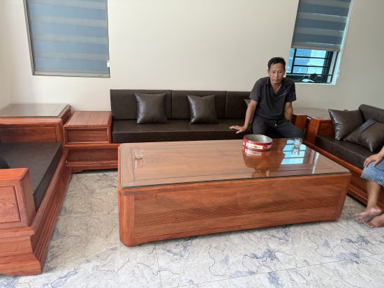 bộ sofa pháo đài gỗ hương