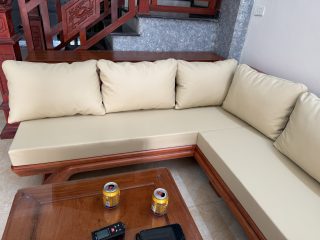 Sofa góc Liền gỗ hương