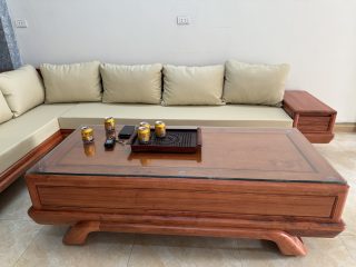 Sofa góc Liền gỗ hương