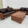 Sofa góc bọc đệm gỗ hương đá ( SFG6 )