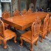 Bàn ăn nguyên khối gỗ gõ đỏ (anh Định Hải Phòng)