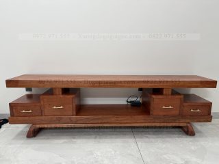 Kệ tivi nguyên khối chân thuyền gỗ hương đá (a Huy - Yên Lạc, Vĩnh Phúc)