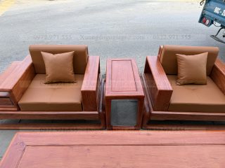 Sofa đối chân đùi gà gỗ hương đá ( SFD3 ) (a Thủy - Phú Thọ)
