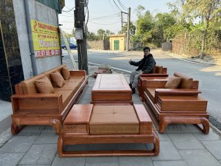 Sofa đối chân đùi gà gỗ hương đá ( SFD3 ) (a Thủy - Phú Thọ)