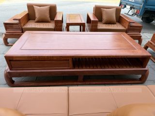 Sofa đối chân đùi gà gỗ hương đá ( SFD3 ) (a Thủy - Phú Thọ)