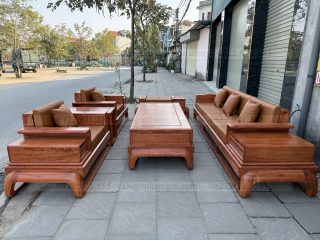 Sofa đối chân đùi gà gỗ hương đá ( SFD3 ) (a Thủy - Phú Thọ)