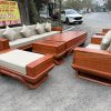 Sofa đối chân thuyền gỗ gõ đỏ ( SFD2 ) (a Đức - Nghệ An)