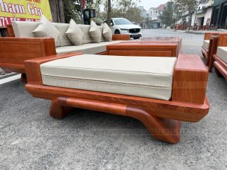 Sofa đối chân thuyền gỗ gõ đỏ ( SFD2 ) (a Đức - Nghệ An)