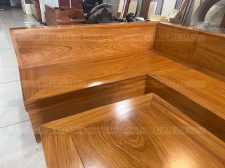 Sofa góc L gỗ gõ đỏ pachy ( SFL1 )
