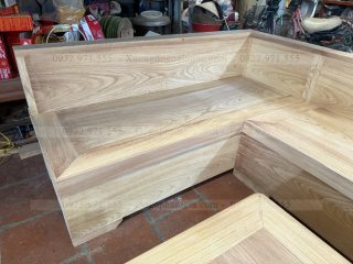 Sofa góc L gỗ gõ đỏ pachy ( SFL1 )