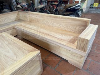 Sofa góc L gỗ gõ đỏ pachy ( SFL1 )