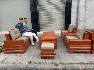 Sofa kê đối gỗ hương