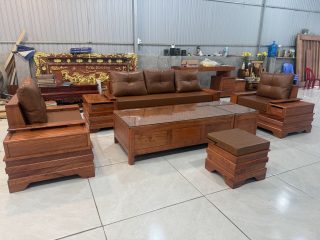Mẫu sofa gỗ tự nhiên