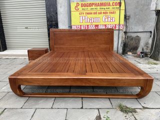 Giường hiện đại chân quỳ gỗ gõ ( GHD1 )