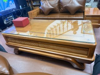 Sofa góc chân thuyền gỗ gõ đỏ ( SFG2 ) (a Thành - Tây Mỗ, Hà Nội)