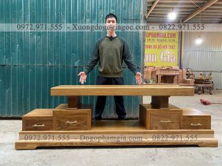 kệ tivi nguyên khối lồi giữa 2m4