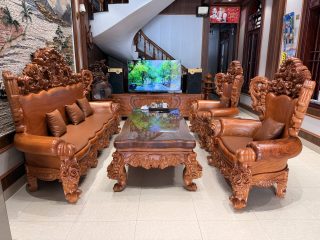 bàn ghế hoàng gia v10 nguyên khối