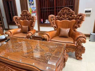bàn ghế hoàng gia v10 nguyên khối