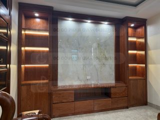 Vách trang trí gỗ hương đá (a Hải - Thái Nguyên)