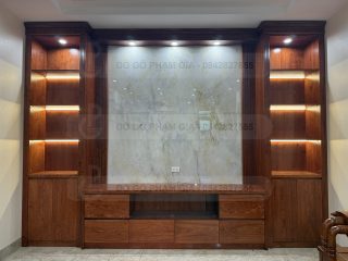 Vách trang trí gỗ hương đá (a Hải - Thái Nguyên)