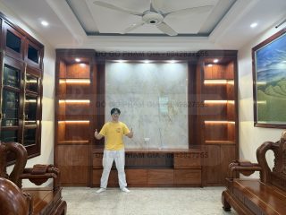 Vách trang trí gỗ hương đá (a Hải - Thái Nguyên)